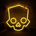 Cute skull gaming neon sign yellow LED wall art