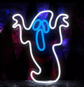 Scream ghost neon sign white blue LED Halloween horror