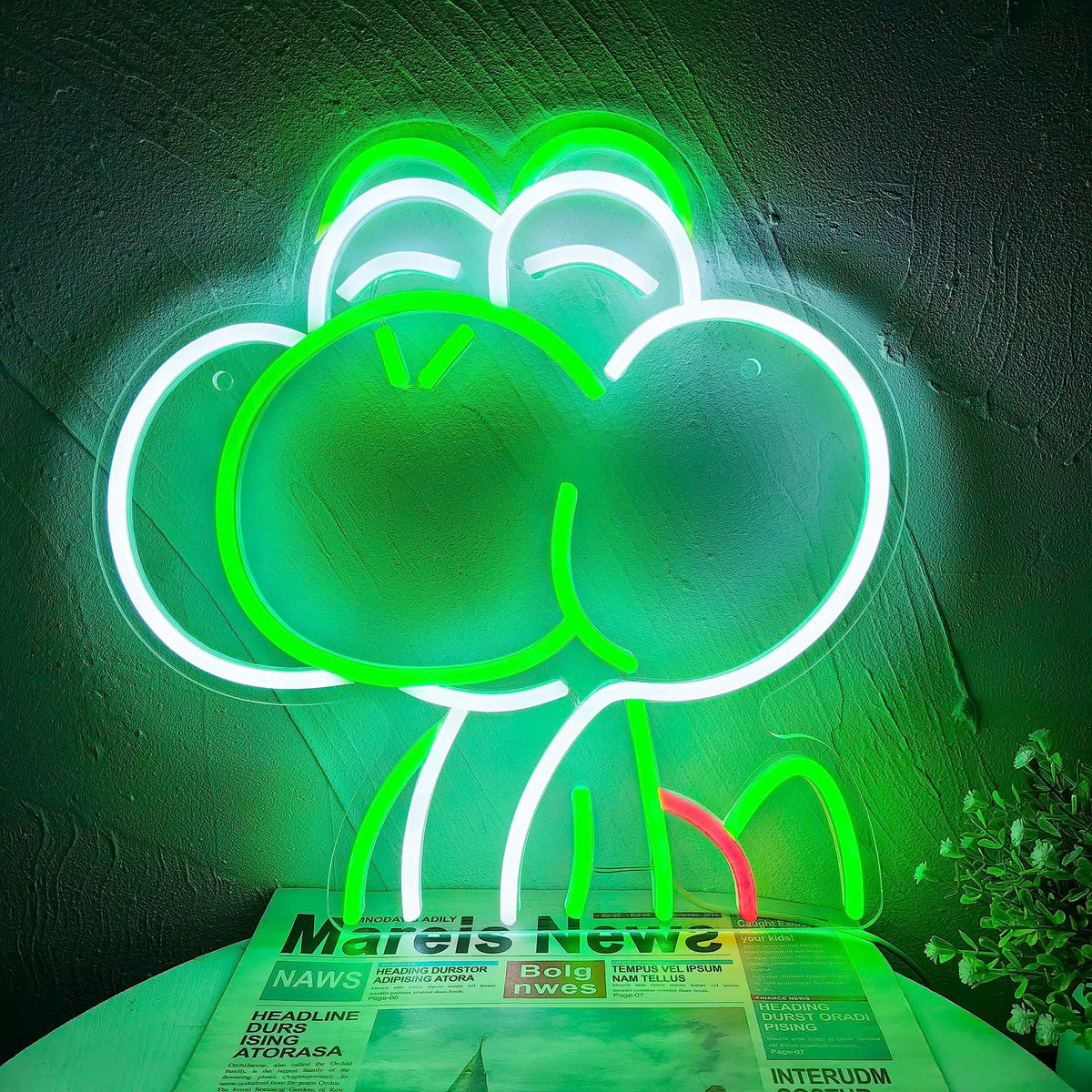 Yoshi Dual Color Neon Sign 400x210mm