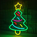 Christmas Tree Star Multicolor Neon Sign 400x243mm