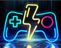 Game Controller with Lightning Bolt Tricolor Neon Sign 380x280mm