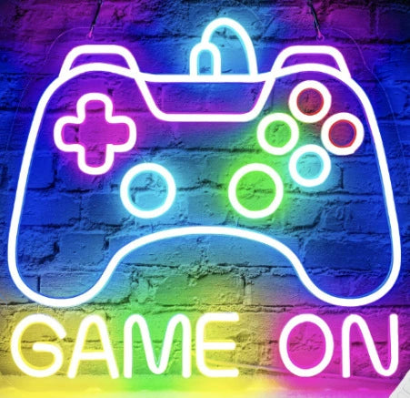 GAME ON Controller Multicolor Neon Sign 358x330mm