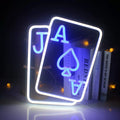 Blackjack Playing Cards Dual Color Neon Sign 400x310mm