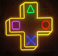 PS Button Symbols Cross Multicolor Neon Sign 300x300mm