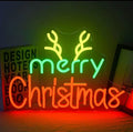 Merry Christmas Antler Script Tricolor Neon Sign 420x290mm