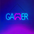 GAMER Controller Letter Dual Color Neon Sign 410x140mm