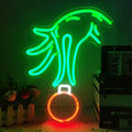 Tropical Palm Tree Christmas Ornament Tricolor Neon Sign 400x290mm