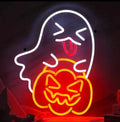 Ghost and Pumpkin Tricolor Neon Sign 420x320mm